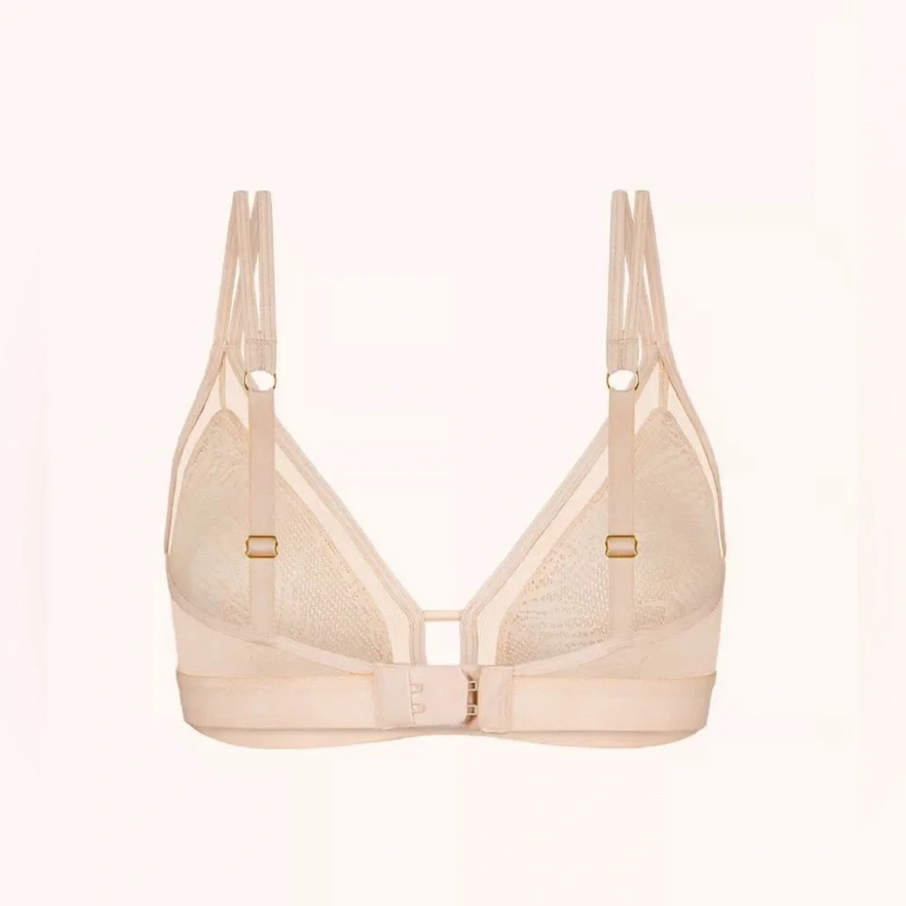 NWT Lively The Smooth Lace Bralette: Toasted Almond Size Small - Picture 2 of 9